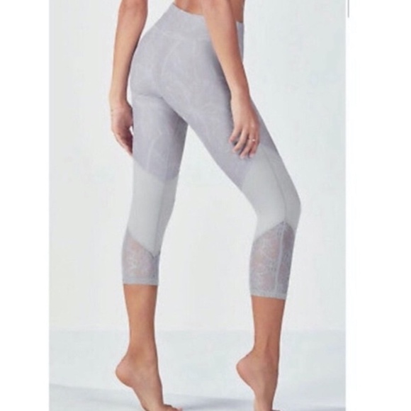 Fabletics Pants - Fabletics Powerhold Brogan Lace Capri Leggings